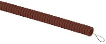 Труба гофрированная легкая ПВХ d16мм с протяжкой дуб (уп.25м) | Код. Б0043214 | ЭРА